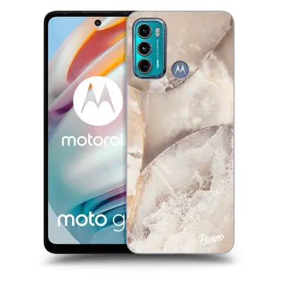 Fekete szilikon tok az alábbi mobiltelefonokra Motorola Moto G60 - Cream marble