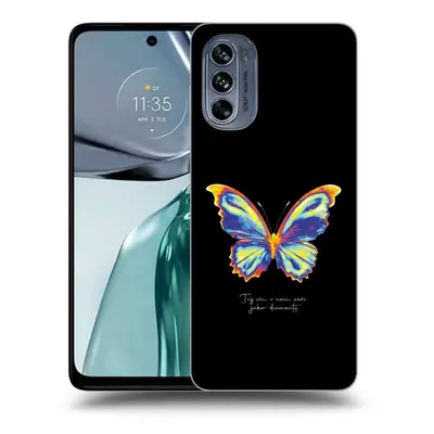 Fekete szilikon tok az alábbi mobiltelefonokra Motorola Moto G62 - Diamanty Black