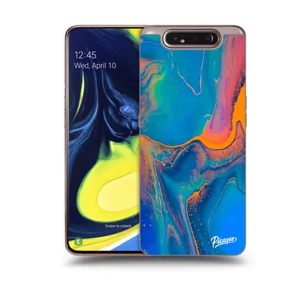 Átlátszó szilikon tok az alábbi mobiltelefonokra Samsung Galaxy A80 A805F - Rainbow