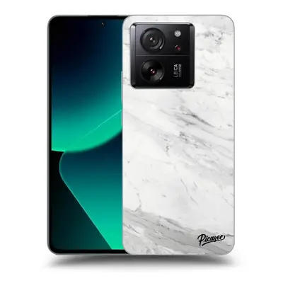 Átlátszó szilikon tok az alábbi mobiltelefonokra Xiaomi 13T Pro - White marble