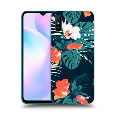 Fekete szilikon tok az alábbi mobiltelefonokra Xiaomi Redmi 9AT - Monstera Color