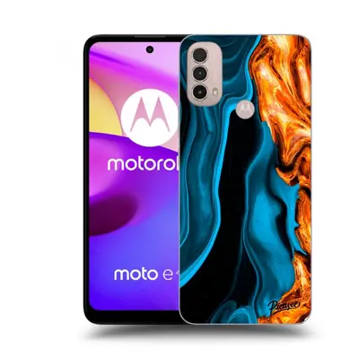 Fekete szilikon tok az alábbi mobiltelefonokra Motorola Moto E40 - Gold blue