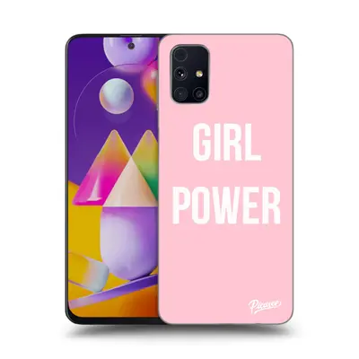 Fekete szilikon tok az alábbi mobiltelefonokra Samsung Galaxy M31s - Girl power