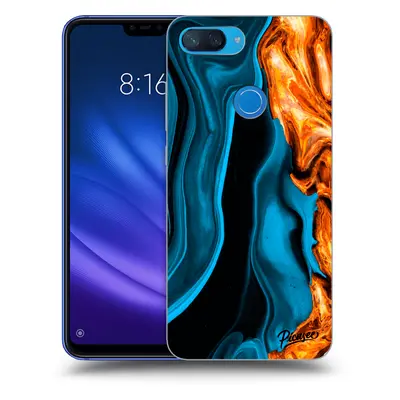 Fekete szilikon tok az alábbi mobiltelefonokra Xiaomi Mi Lite - Gold blue