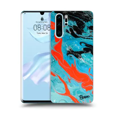 Átlátszó szilikon tok az alábbi mobiltelefonokra Huawei P30 Pro - Blue Magma