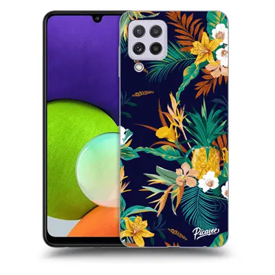 Fekete szilikon tok az alábbi mobiltelefonokra Samsung Galaxy A22 A225F 4G - Pineapple Color