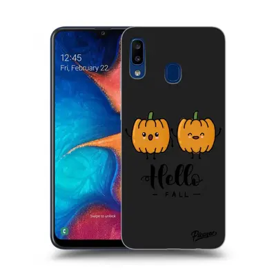 Fekete szilikon tok az alábbi mobiltelefonokra Samsung Galaxy A20e A202F - Hallo Fall