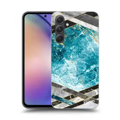 Fekete szilikon tok az alábbi mobiltelefonokra Samsung Galaxy A54 5G - Blue geometry