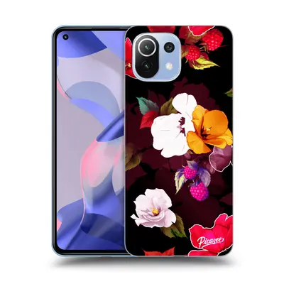 Fekete szilikon tok az alábbi mobiltelefonokra Xiaomi Lite 5G NE - Flowers and Berries