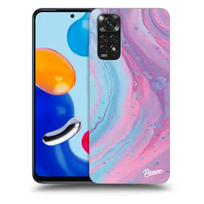 Fekete szilikon tok az alábbi mobiltelefonokra Xiaomi Redmi Note 11S 4G - Pink liquid