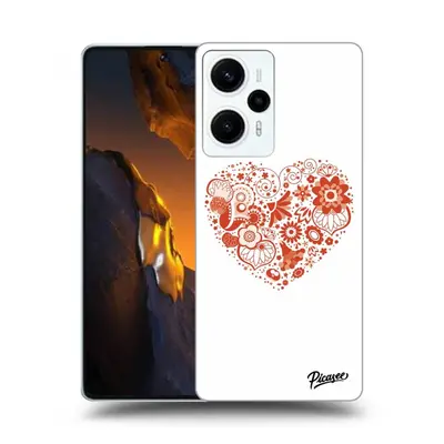 Fekete szilikon tok az alábbi mobiltelefonokra Xiaomi Poco F5 - Big heart