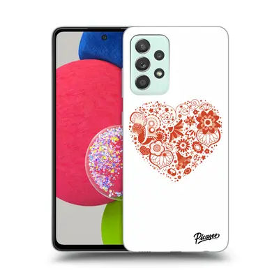 Fekete szilikon tok az alábbi mobiltelefonokra Samsung Galaxy A73 5G - Big heart