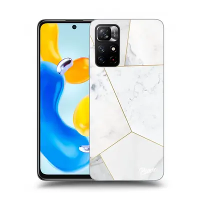 Átlátszó szilikon tok az alábbi mobiltelefonokra Xiaomi Redmi Note 11S 5G - White tile