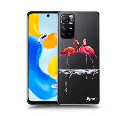 Átlátszó szilikon tok az alábbi mobiltelefonokra Xiaomi Redmi Note 11S 5G - Flamingos couple