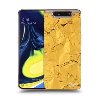 Átlátszó szilikon tok az alábbi mobiltelefonokra Samsung Galaxy A80 A805F - Gold