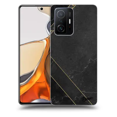 Átlátszó szilikon tok az alábbi mobiltelefonokra Xiaomi 11T Pro - Black tile