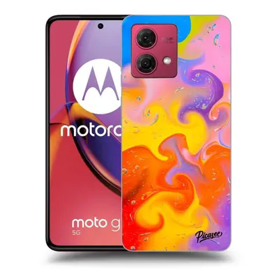 Fekete szilikon tok az alábbi mobiltelefonokra Motorola Moto G84 5G - Bubbles