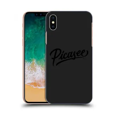 Fekete szilikon tok az alábbi mobiltelefonokra Apple iPhone X/XS - Picasee - black