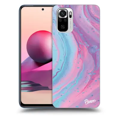 Átlátszó szilikon tok az alábbi mobiltelefonokra Xiaomi Redmi Note 10S - Pink liquid