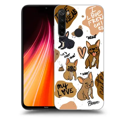 Fekete szilikon tok az alábbi mobiltelefonokra Xiaomi Redmi Note 8T - Frenchies