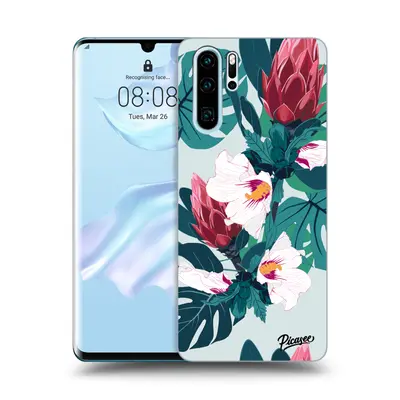 Átlátszó szilikon tok az alábbi mobiltelefonokra Huawei P30 Pro - Rhododendron