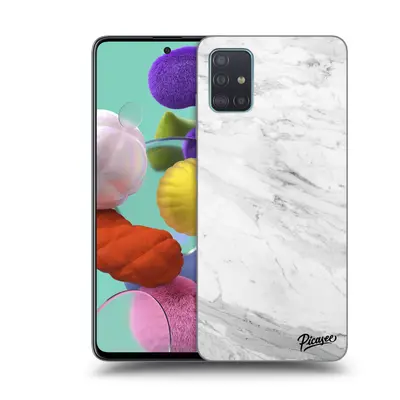 Fekete szilikon tok az alábbi mobiltelefonokra Samsung Galaxy A51 A515F - White marble