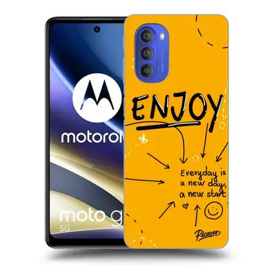 Fekete szilikon tok az alábbi mobiltelefonokra Motorola Moto G51 - Enjoy