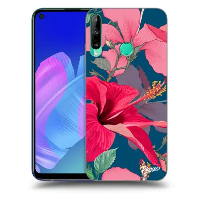 Fekete szilikon tok az alábbi mobiltelefonokra Huawei P40 Lite E - Hibiscus