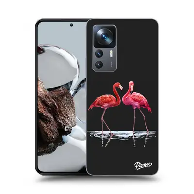 Fekete szilikon tok az alábbi mobiltelefonokra Xiaomi 12T Pro - Flamingos couple