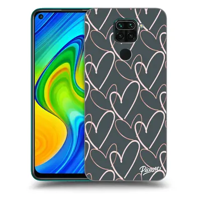 Fekete szilikon tok az alábbi mobiltelefonokra Xiaomi Redmi Note - Lots of love