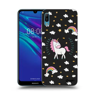 Fekete szilikon tok az alábbi mobiltelefonokra Huawei Y6 - Unicorn star heaven