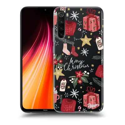 Átlátszó szilikon tok az alábbi mobiltelefonokra Xiaomi Redmi Note 8T - Christmas