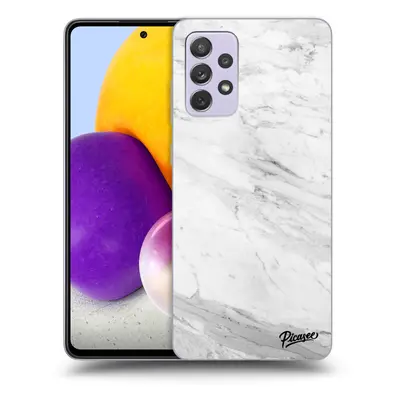 Fekete szilikon tok az alábbi mobiltelefonokra Samsung Galaxy A72 A725F - White marble