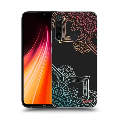 Fekete szilikon tok az alábbi mobiltelefonokra Xiaomi Redmi Note 8T - Flowers pattern