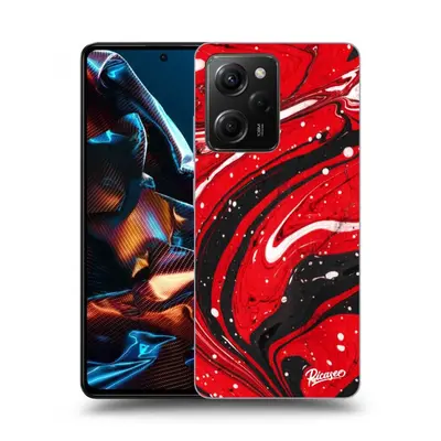 Fekete szilikon tok az alábbi mobiltelefonokra Xiaomi Poco X5 Pro - Red black