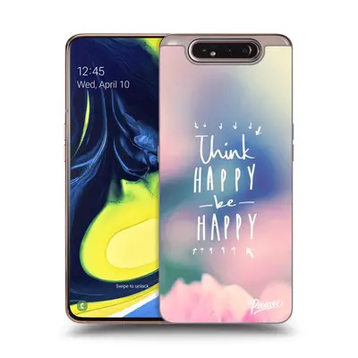 Átlátszó szilikon tok az alábbi mobiltelefonokra Samsung Galaxy A80 A805F - Think happy be happy