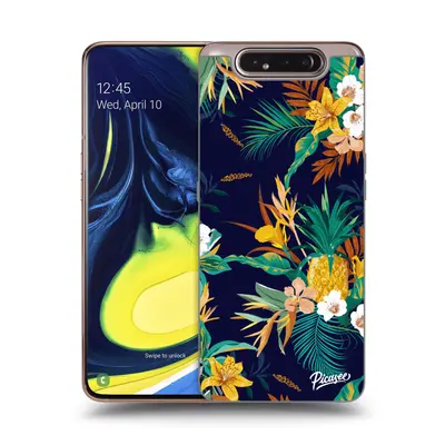 Átlátszó szilikon tok az alábbi mobiltelefonokra Samsung Galaxy A80 A805F - Pineapple Color