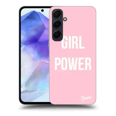 Átlátszó szilikon tok az alábbi mobiltelefonokra Samsung Galaxy A55 5G A556B - Girl power