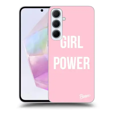 Átlátszó szilikon tok az alábbi mobiltelefonokra Samsung Galaxy A35 5G A356B - Girl power