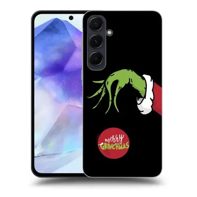 Fekete szilikon tok az alábbi mobiltelefonokra Samsung Galaxy A55 5G A556B - Grinch