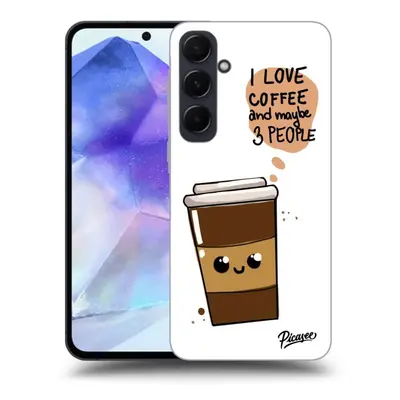 Átlátszó szilikon tok az alábbi mobiltelefonokra Samsung Galaxy A55 5G A556B - Cute coffee