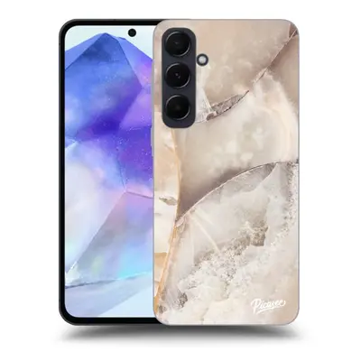 Fekete szilikon tok az alábbi mobiltelefonokra Samsung Galaxy A55 5G A556B - Cream marble