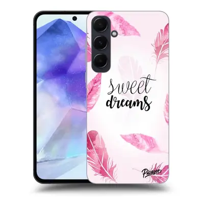 Fekete szilikon tok az alábbi mobiltelefonokra Samsung Galaxy A55 5G A556B - Sweet dreams