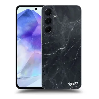 Fekete szilikon tok az alábbi mobiltelefonokra Samsung Galaxy A55 5G A556B - Black marble