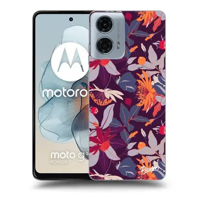 Fekete szilikon tok az alábbi mobiltelefonokra Motorola Moto G24 - Purple Leaf