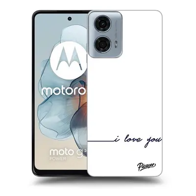 Fekete szilikon tok az alábbi mobiltelefonokra Motorola Moto G24 - I love you