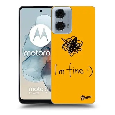 Fekete szilikon tok az alábbi mobiltelefonokra Motorola Moto G24 - I am fine