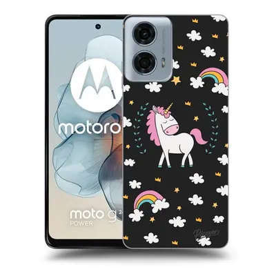 Fekete szilikon tok az alábbi mobiltelefonokra Motorola Moto G24 - Unicorn star heaven