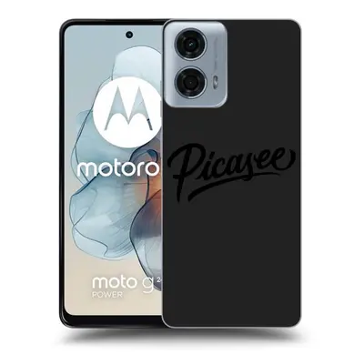 Fekete szilikon tok az alábbi mobiltelefonokra Motorola Moto G24 - Picasee - black