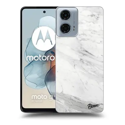 Fekete szilikon tok az alábbi mobiltelefonokra Motorola Moto G24 - White marble